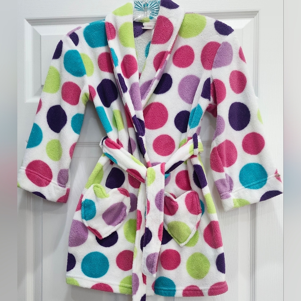 Xhilaration Plush Polka Dot Robe Size Small